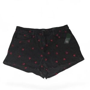 Junior's Wild Fable Black Shorts with Red Cherry Accents, Size 17, NWT!!!!